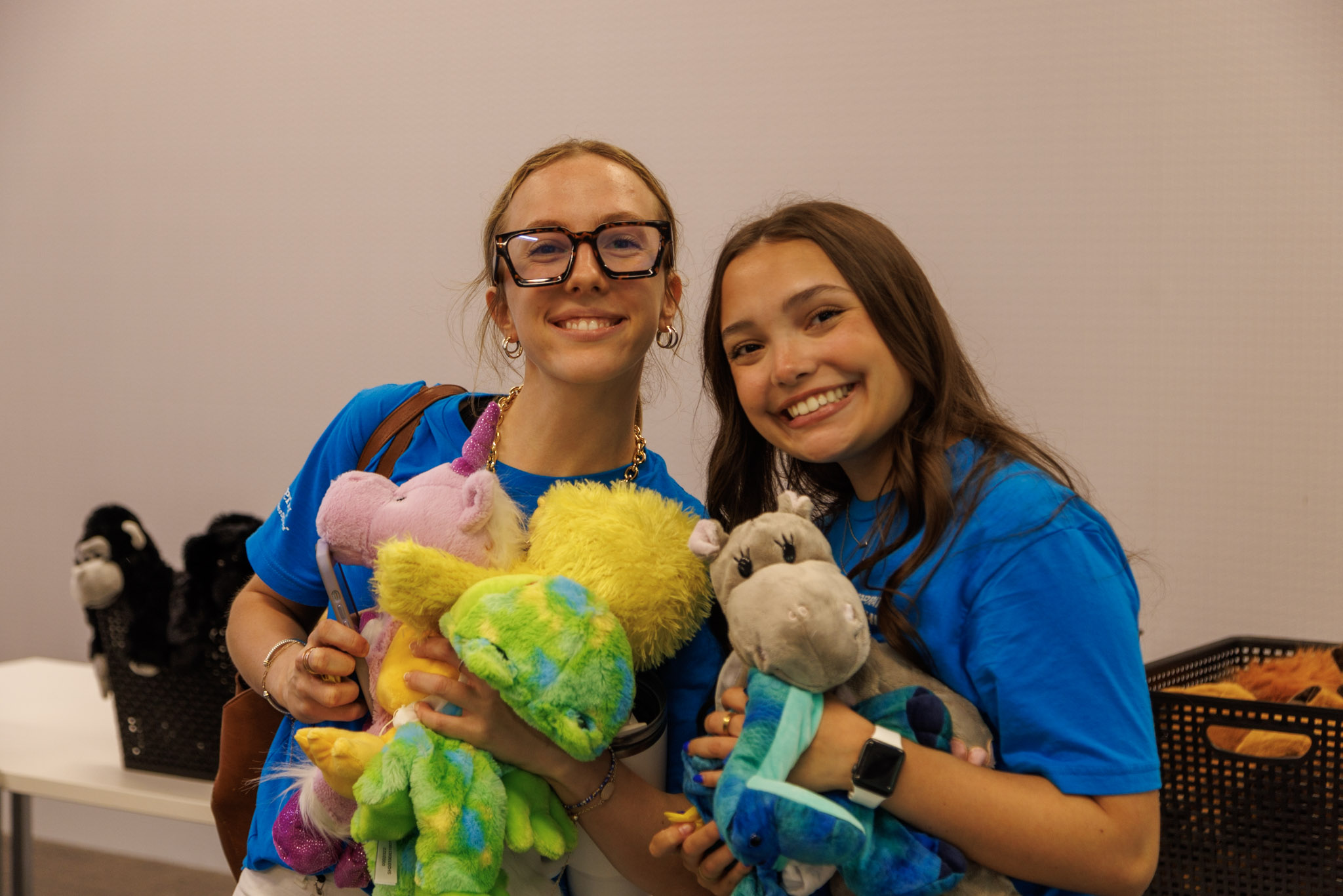 Staff working with clients